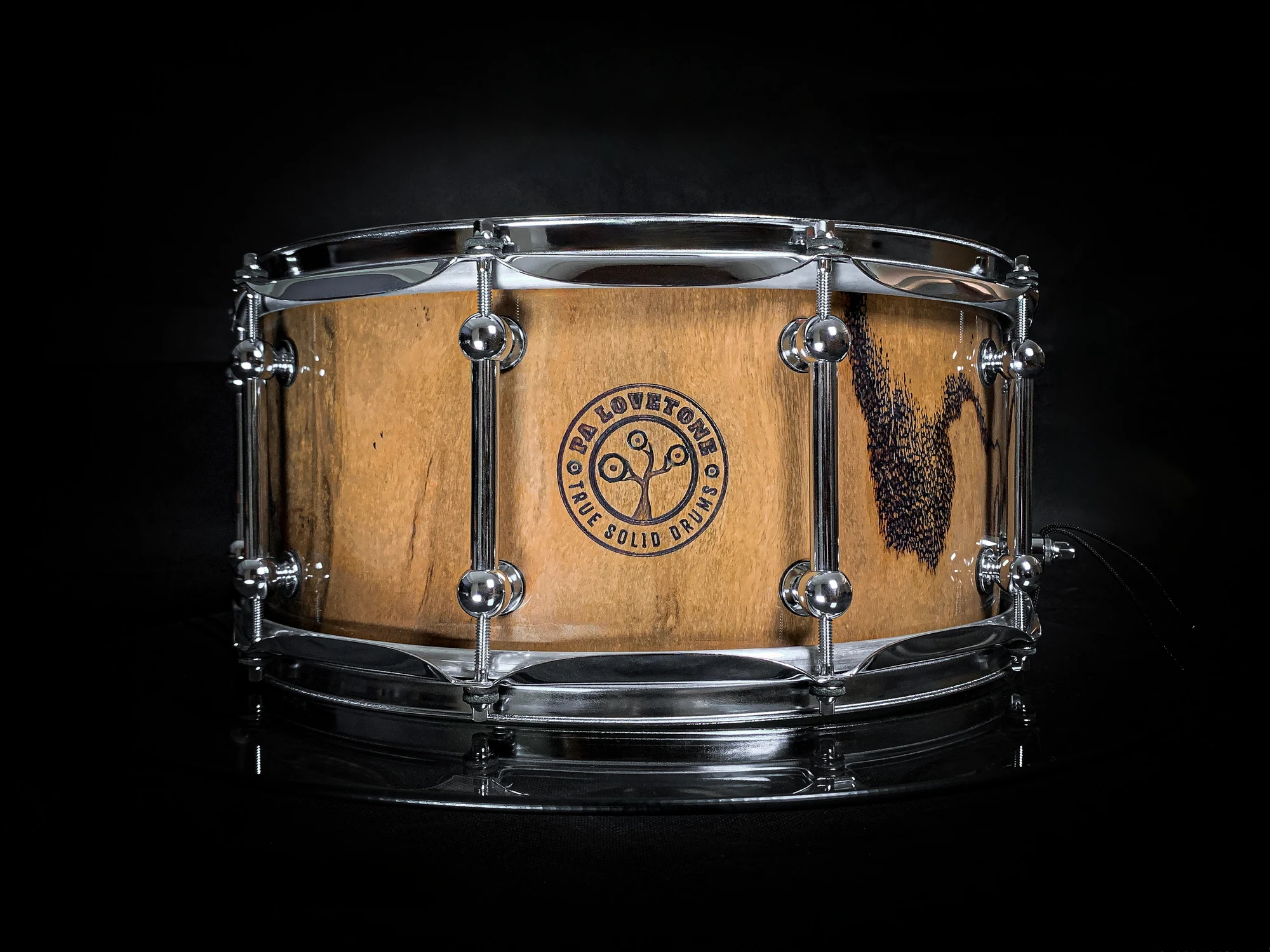 Tiger Striped Marri 14″ × 6.5″ · Gloss snare drum